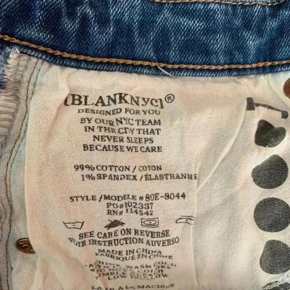 Blank NYC Cutoff Cheeky Stretch Denim Jean Shorts - 26 - Picture 9 of 9